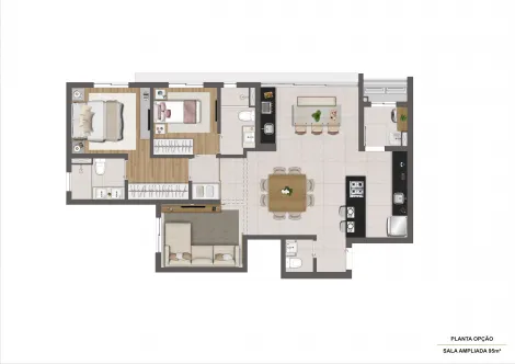 imagem 2 - Apartamento à venda no Oak em Americana/SP imagem 2 - Apartamento à venda no Oak em Americana/SP